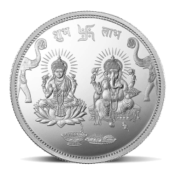 5 Gram Laxmiji Ganeshji Silver Coins 24K