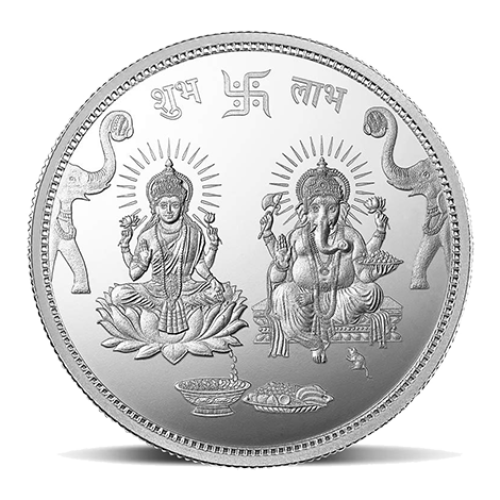 5 Gram Laxmiji Ganeshji Silver Coins 24K