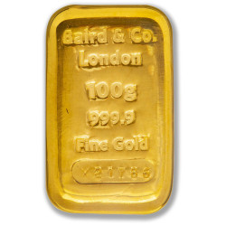 100 Gram Casting Gold Bar Pure Gold 24K (999.9)