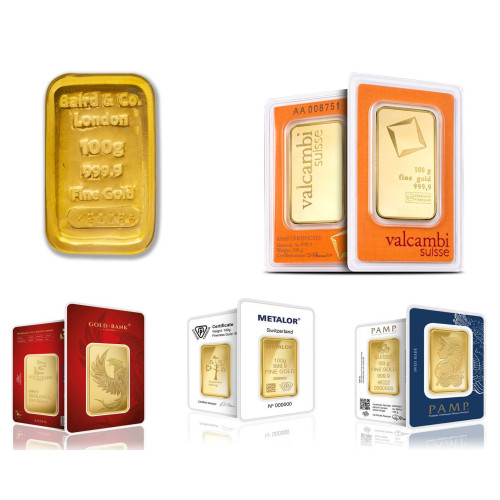 100 Gram Gold Bar Pure Gold 24K (999.9)