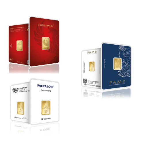 5 Gram Minted Gold Bar Pure Gold 24K (999.9)