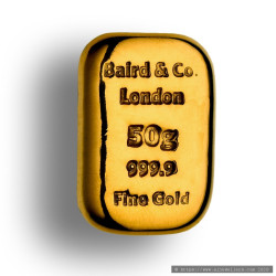 50 Gram Casting Gold Bar Pure Gold 24K (999.9)