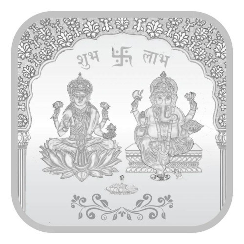 10gm Ganesh ji Laxmi ji Silver Coin 24K